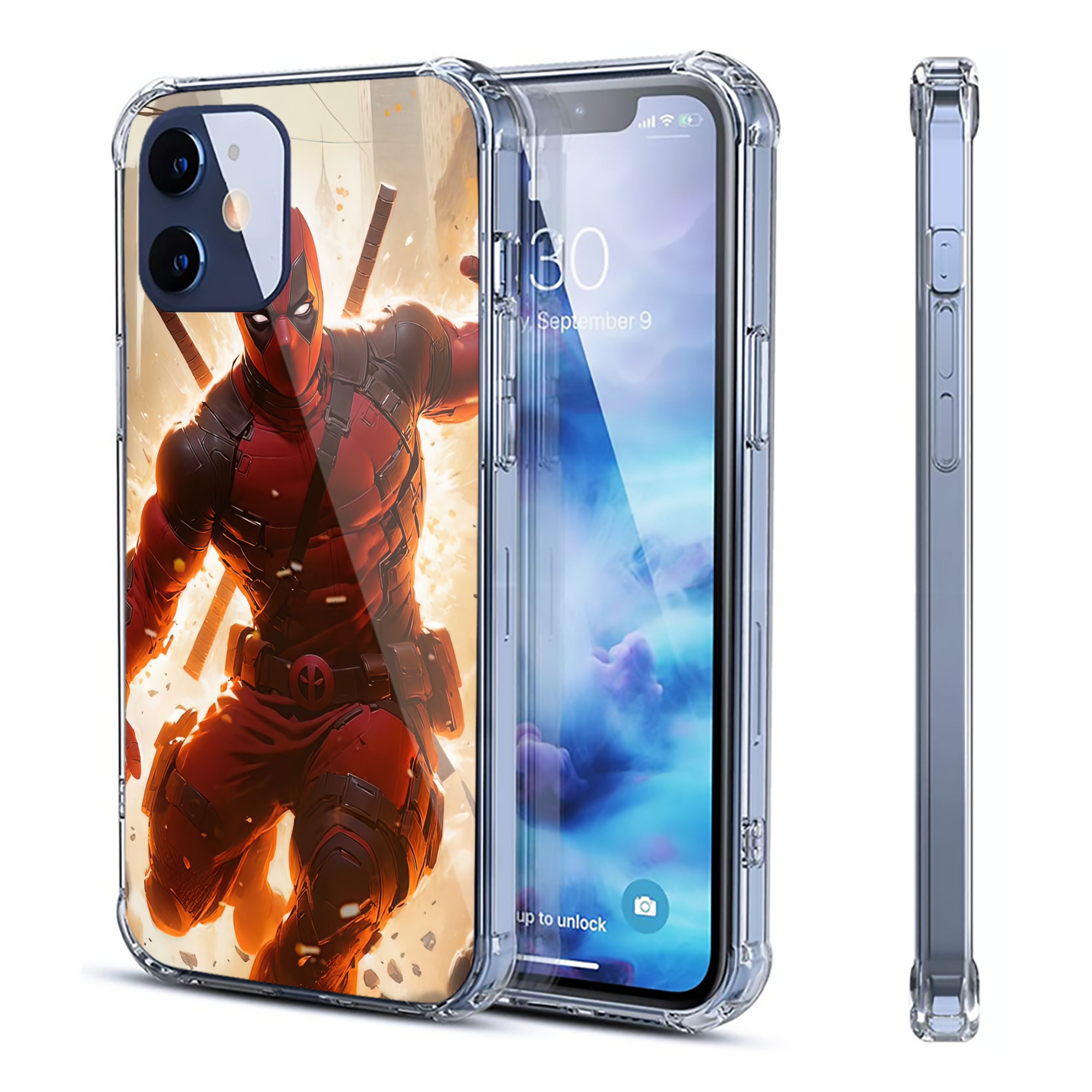 （画像用） Deadpool デッドプール 【iPhone 12シリーズ対応】透明スマホケース（クリアソフトケース）